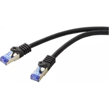 Renkforce RF-6830464 CAT 6a S/FTP Patch Cable, RJ45, 5 m, Black