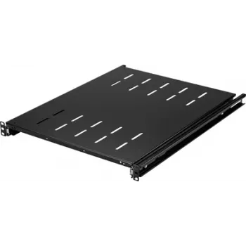 Renkforce RF-7112942 19 inch Rack Shelf 1U Extendable Black