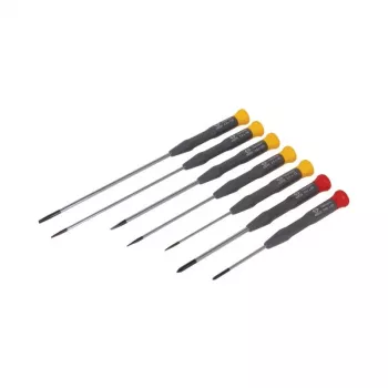 C.K Tools T4883x 7-dijelni set odvijača za elektroniku (plosnati 2,5x75, 3,0x100, 3,0x150, PH0x60, PH1x80, PZ0x60, PZ1x80)