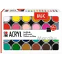 Marabu set akrilnih boja BASIC, 24 x 18 ml, visoka pigmentacija, vrlo visoka svjetlostalnost 1210000000215
