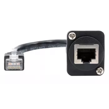 EXSYS D-tip RJ45 utičnica na utikač adapterski kabel, CAT.5e, 20 cm, crni EX-49159