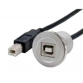 EXSYS EX-49182 USB 2.0 ugradbeni adapterski kabel, USB B utičnica na USB B utikač, 30 cm, metalno kućište