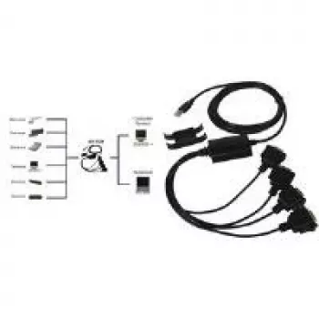 EXSYS EX-1324 USB 2.0 na 4-portni RS-232 serijski adapter, metalno kućište, FTDI čipset, 921,6 Kbps, DB9 utikač