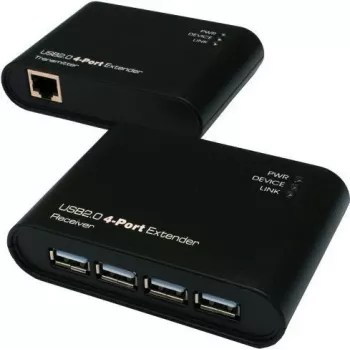 EXSYS EX-1445 komplet Gigabit Ethernet produživača preko 2 žice, 500 m, crni