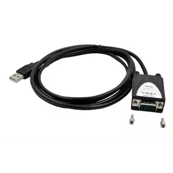 EXSYS EX-1311-2IS USB 2.0 na RS-232 serijski adapter s FTDI FT232RL čipsetom, 921,6 Kbps, DB9 utikač, 0,8 m kabel