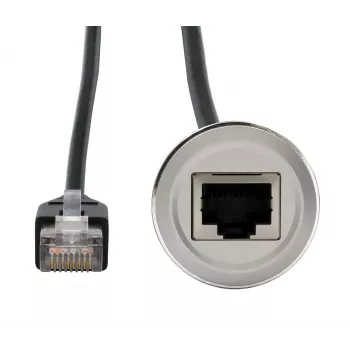 EXSYS EX-49184 panel-mount adapterski kabel, RJ45 utičnica na utikač, 30 cm, oklopljeni, metal