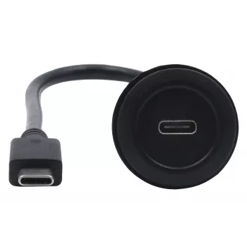 EXSYS EX-49222 USB-C panel-mount adapterski kabel, USB 3.2 Gen 2, 10Gbps, 100W PD, 30cm