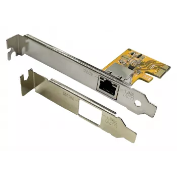 EXSYS EX-6071C PCI Express Gigabit Ethernet kartica, 1x RJ45, Realtek, uključen Low Profile Bracket