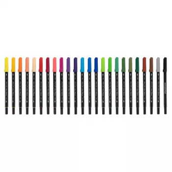 Faber-Castell Eberhard Faber Artist Color set dvostrukih brush penova s 24 flomastera, fineliner i brush vrhovi, razne boje 558224