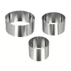Metaltex okrugli čelični prstenovi za kuhanje, set od 3, srebrni, visina 45 mm 204536010