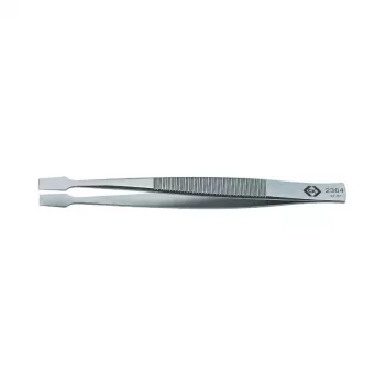 C.K Tools T2364 industrijske pincete 120 mm, nehrđajući čelik, fini vrh, ravne, antimagnetske, otporne na kiseline