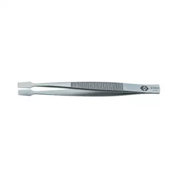 C.K Tools T2364 industrijske pincete 120 mm, nehrđajući čelik, fini vrh, ravne, antimagnetske, otporne na kiseline