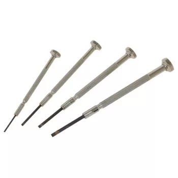 C.K Tools T4852P set preciznih odvijača, 4-dijelni, ravni prorez, 2,0/2,5/3,0/3,5 mm, krom-vanadij, dvokomponentna ručka
