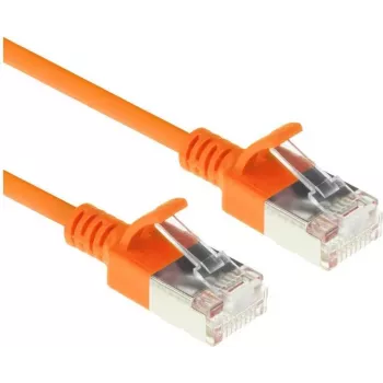 ACT DC7130 0,15m LSZH U/FTP CAT6A Datacenter Slimline patch kabel snagless RJ45 narančasti