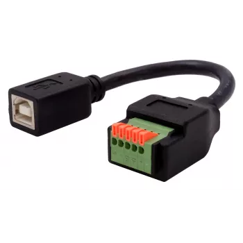 EXSYS EX-49130 USB 2.0 adapter USB-B utičnica na 5-Pin terminal block s tipkalom, 15 cm
