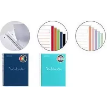 MIQUELRIUS Collegeblock bilježnica EMOTIONS, DIN A5, roza kockice, 120 listova, 90 g/m² bijeli papir, spiralni uvez, 4x bušena, 1 komad (MR46105)