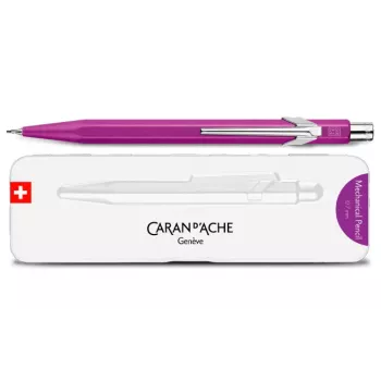 CARAN D'ACHE 844 Colormat-X tehnička olovka 0,7 mm, ljubičasto satensko aluminijsko šesterokutno kućište 844.605