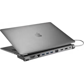 XTREMEMAC XWH-CDH-13 12-Port USB-C docking stanica Space Gray