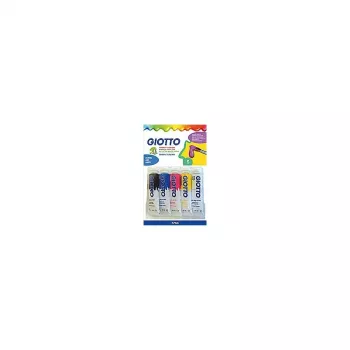 GIOTTO gvaš boje Extra Fine, 5 x 10 ml aluminijske tube, razne boje (bijela, primarno žuta, primarno crvena, primarno plava, crna) F65440000