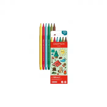 Caran d'Ache Fibralo Kawaii Swiss flomasteri, set od 6, tinta na bazi vode 185.804