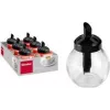 Metaltex Sweet Sugar Dispenser Set, Round, Black Lid, Glass & ABS, 6 Pieces 252918080