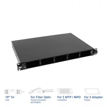 ACT 19 inch multifunkcijski optički patch panel, izvlačne vodilice, 5 utora (FA2059)