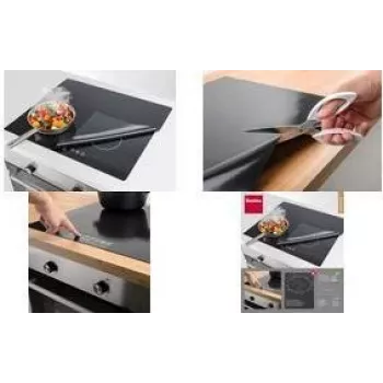 Metaltex Induction Cooktop Protection Mat 610 x 520 mm Black Fiberglass with Silicone Coating 252495000