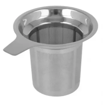 Metaltex Large Tea Strainer, Stainless Steel, Laser-Cut Micro-Perforated Filter, Fits Cups and Mugs 253835010
