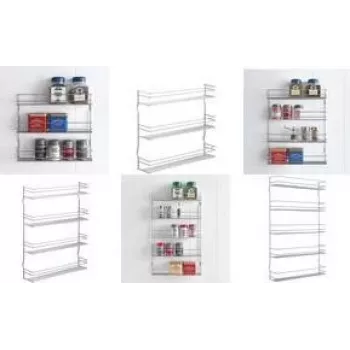 Metaltex Pepito 4-Tier Spice Rack, Silver Metallic 364634039