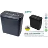 PAVO Strip-Cut Paper Shredder 12 Sheets, 6 mm Strips, 220 mm Entry, 18 L Bin, Black (8000784)