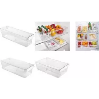 Metaltex Frigo-System Refrigerator Organizer, Large, Transparent, Polystyrene, 1 Piece 235409000