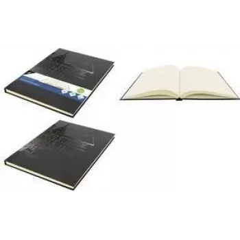 KANGARO Design skicenblok A4, 80 listova, 140 g/m², krem bijeli, bez kiseline, tvrdi uvez, crni K-5566