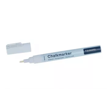 EUROPEL kreda marker 3 mm, bijeli, okrugli ili klinasti vrh, blister pakiranje (1 kom.) 356508