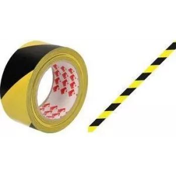 RAADHUIS traka za označavanje poda, 50 mm x 33 m, crno-žuta PVC, 1 rola RD-351142-3