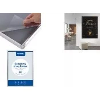 Europel Economy A4 okvir na preklop, srebrno eloksirani aluminij, zaobljeni profil 25 mm, 355095