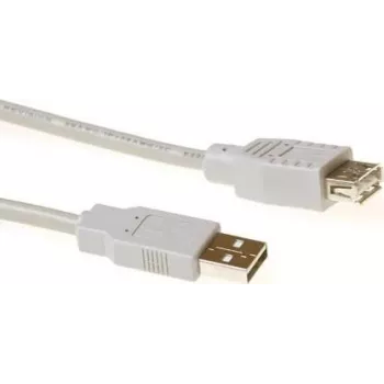 ACT SB2198 USB 2.0 produžni kabel USB-A utikač na USB-A utičnicu, 1,8 m, boje bjelokosti