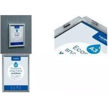 EUROPEL Economy vanjski sklopivi okvir A5, eloksirani aluminij, 25 mm zaobljeni profil, srebrni 355132