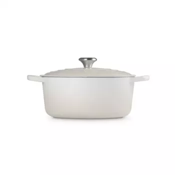 LE CREUSET okrugla pekačica od emajliranog lijevanog željeza 34cm 12L krem
