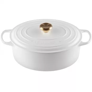 Le Creuset Cast Iron Oval Pot 31cm / 6.3L White