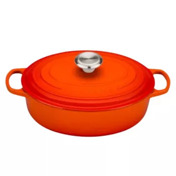 Le Creuset pekačica od lijevanog željeza ovalna 27cm 3,4L vulkansko narančasta