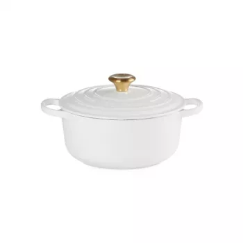 LE CREUSET okrugli lonac od lijevanog željeza 24cm 4,2L bijeli
