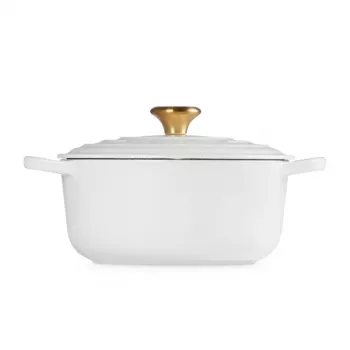 LE CREUSET okrugli lonac od lijevanog željeza 24cm 4,2L bijeli
