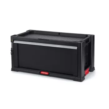 KETER DIY kutija za alat s 1 ladicom, 56,2x28,9x26,2 cm, čelik, crna s crvenim detaljima