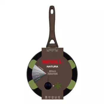 NEWILL Natura indukcijska tava 24 cm sa zaštitnim rubom, smeđa