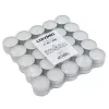 CANDELA čajne svijeće 50 kom, bijele, bez mirisa, 4h gorenja, aluminijske čašice
