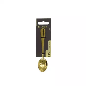 ASI COLLECTION žličice 2 kom zlatne 1,5 mm