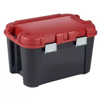 KETER DIY Totem 60L kutija za pohranu s poklopcem, 59 x 39,5 x 36 cm, crno-crvena