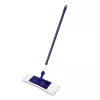 YORK Smart Flat Mop Brush 45x15 cm with Telescopic Handle 74-130 cm, Microfiber, Grey/Blue