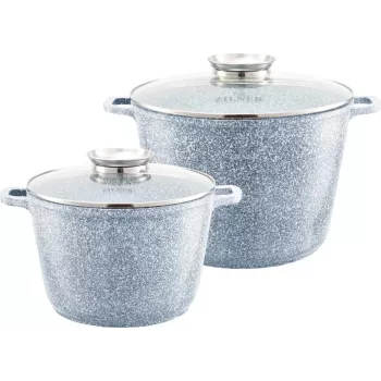 Zilner mramor set posuđa od 4 dijela sivi ZL-7066