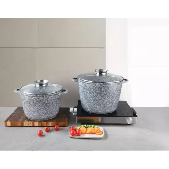 Zilner mramor set posuđa od 4 dijela sivi ZL-7066